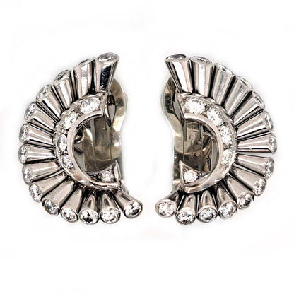 Vintage Van Cleef and Arpels Diamond Spray Earrings