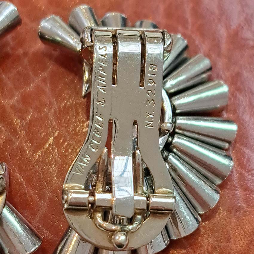 Vintage Van Cleef and Arpels Diamond Spray Earrings