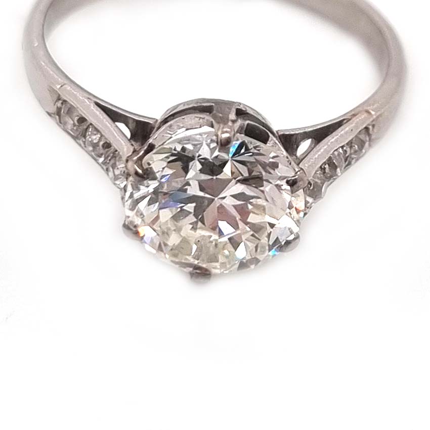 Vintage 2ct Diamond Solitaire Engagement Ring