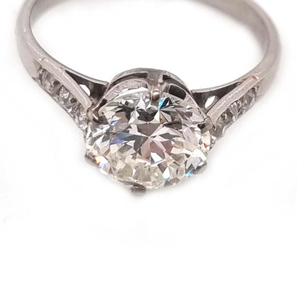 Vintage 2ct Diamond Solitaire Engagement Ring