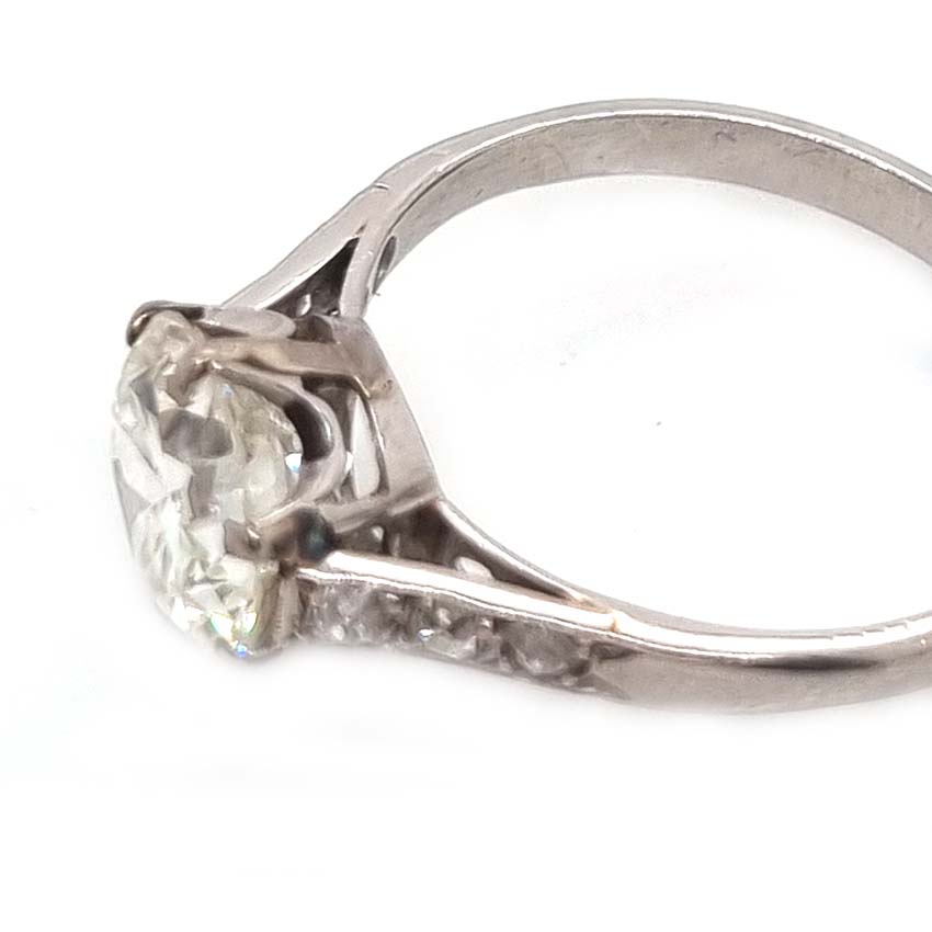 Vintage 2ct Diamond Solitaire Engagement Ring