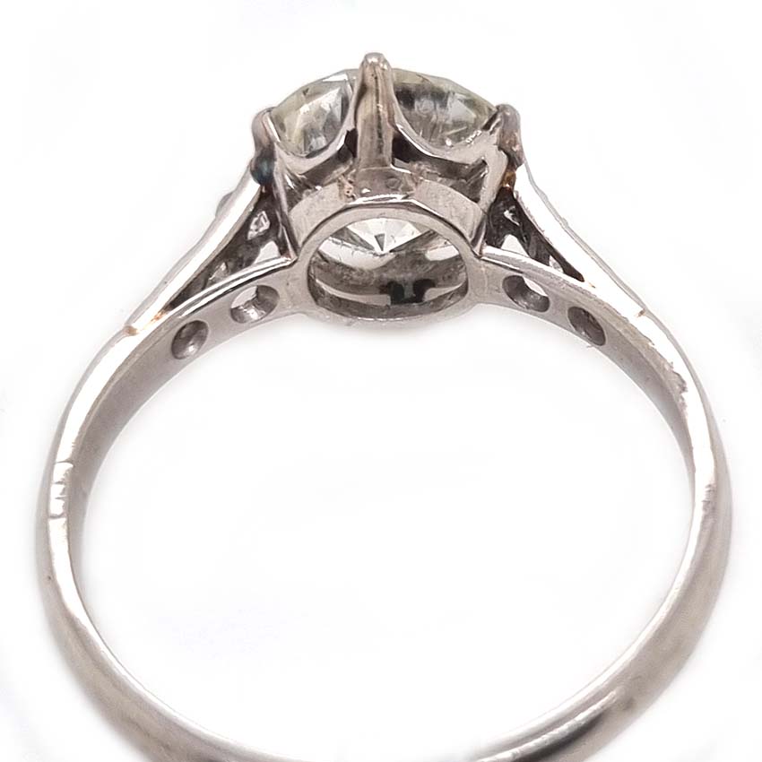 Vintage 2ct Diamond Solitaire Engagement Ring