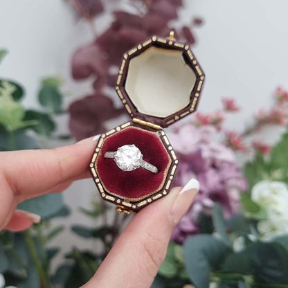 Vintage 2ct Diamond Solitaire Engagement Ring