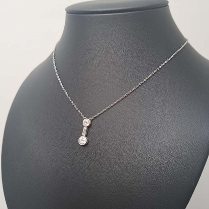 Art Deco Old Cut Diamond Pendant Necklace, 1.35 carats