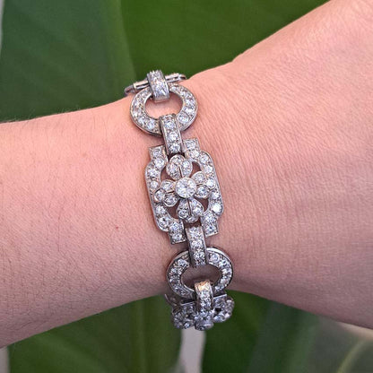 Art Deco French Diamond Bracelet, 20.80 carats