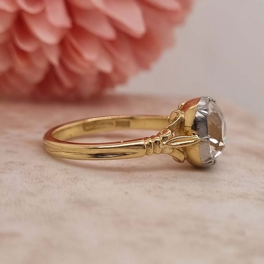 Georgian Style 2.72ct Old Cut Diamond Solitaire Engagement Ring