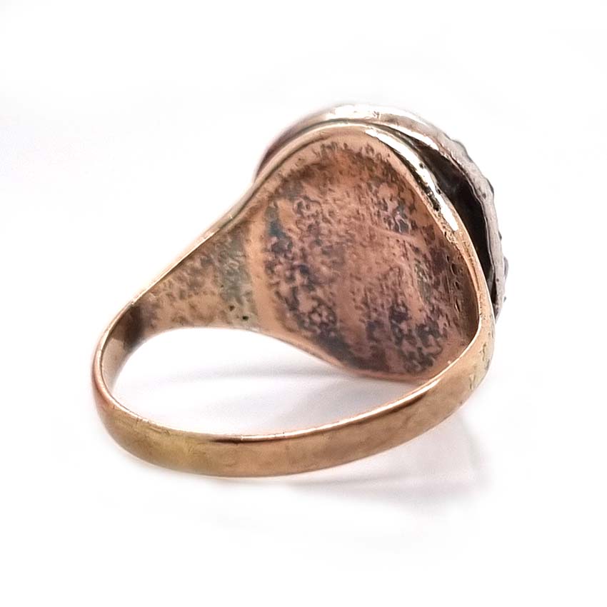 Georgian Antique 1.50ct Old Mine Cut Diamond Cluster Ring