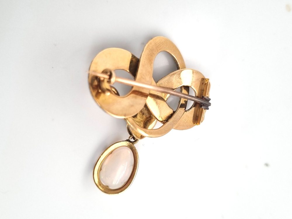 Antique Victorian Blue Enamel and Diamond Snake Brooch