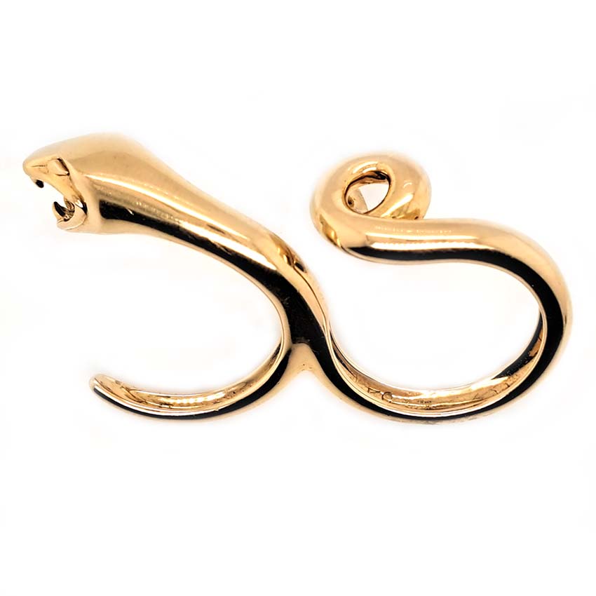 Vintage Boucheron Gold Double Finger Snake Ring