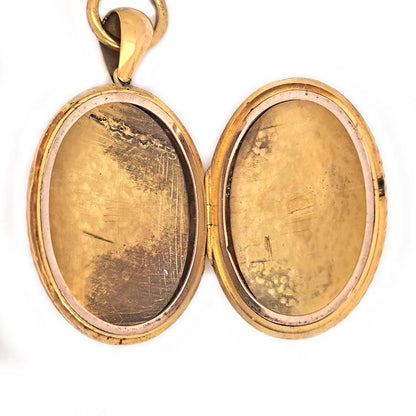 Victorian Antique Gold Chain Necklace with Locket Pendant