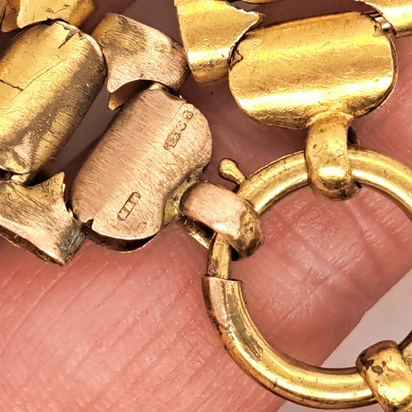 Victorian Antique Gold Chain Necklace with Locket Pendant