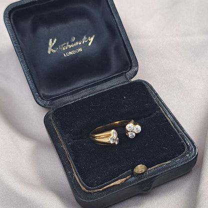 Vintage Kutchinsky Trio Open Diamond Ring, Circa 1975