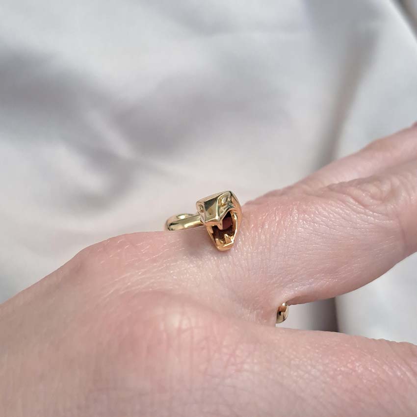 Vintage Boucheron Gold Double Finger Snake Ring