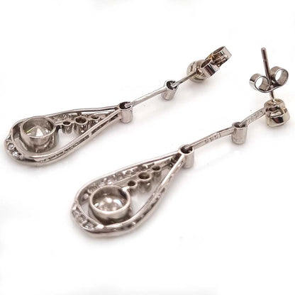 Belle Epoque Old Cut Diamond Drop Earrings
