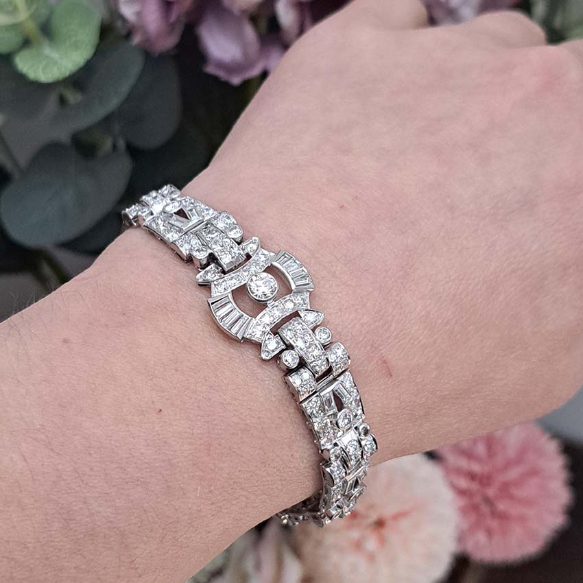 Art Deco Platinum Diamond Bracelet
