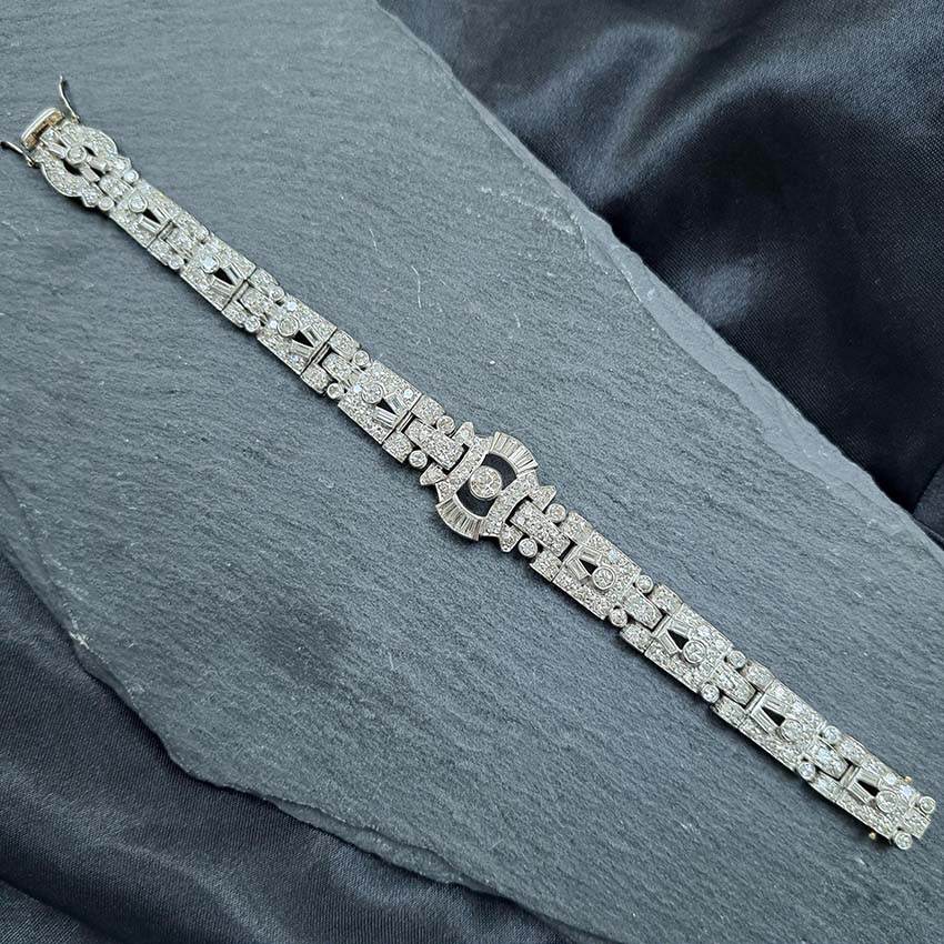Art Deco Platinum Diamond Bracelet