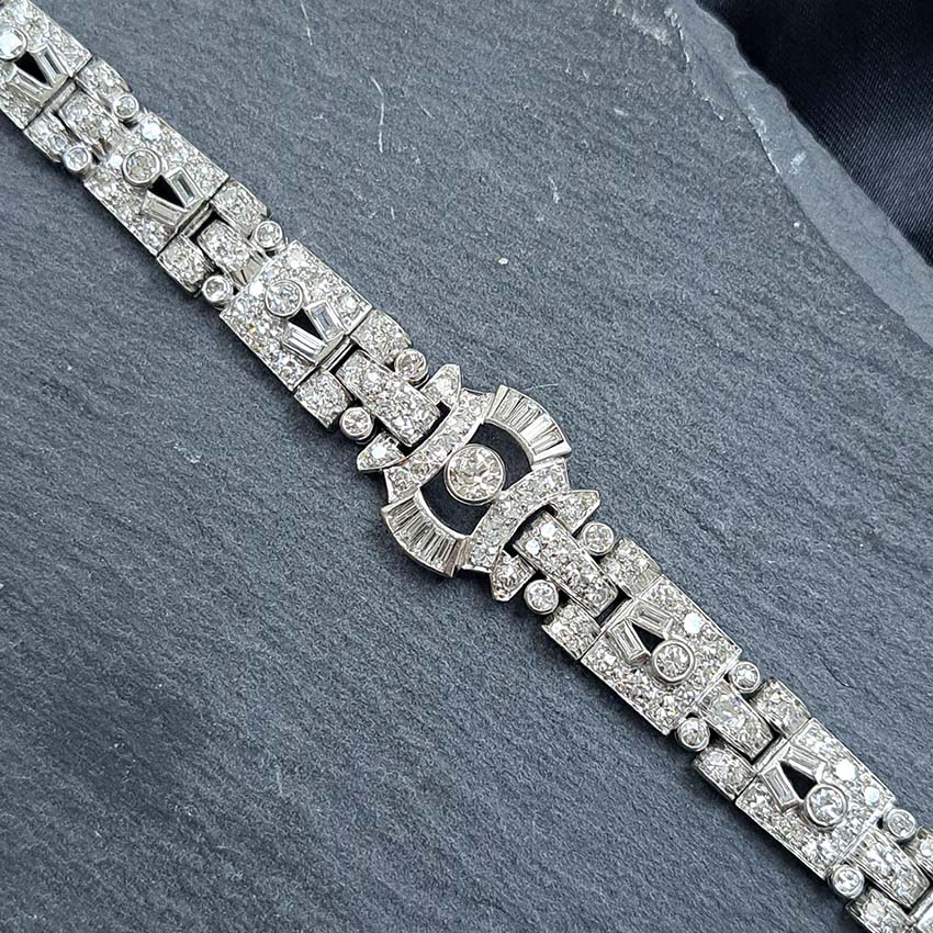 Art Deco Platinum Diamond Bracelet