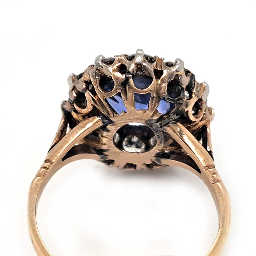 Antique Art Deco 4.5ct Cornflower Ceylon Sapphire Engagement Ring