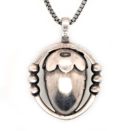 Vintage Georg Jensen Silver Acorn Pendant, Circa 1988