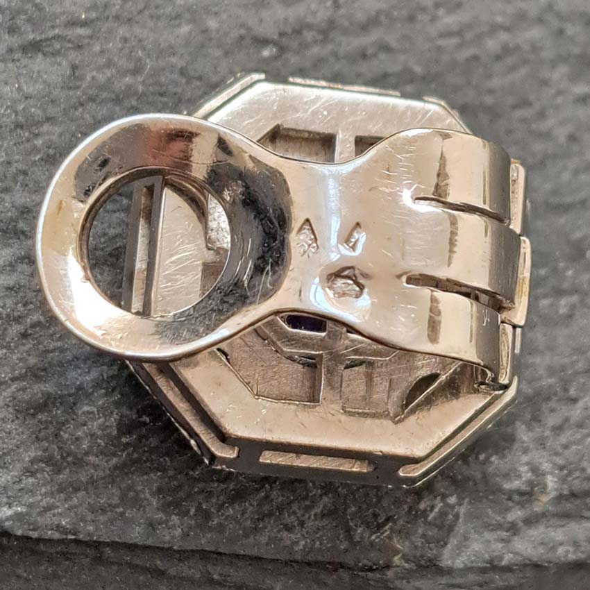 Antique Amethyst and Old Cut Diamond Cluster Clip Earrings