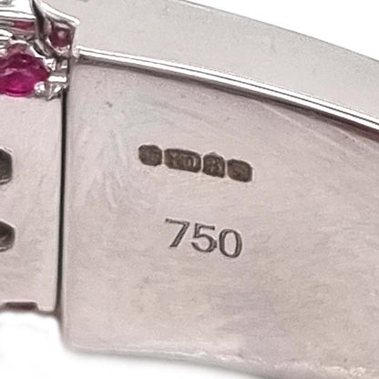 2ct Ruby and 3ct Diamond Cluster Bangle Bracelet