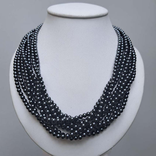 Pre Owned Tiffany and Co Hematite Bead Necklace