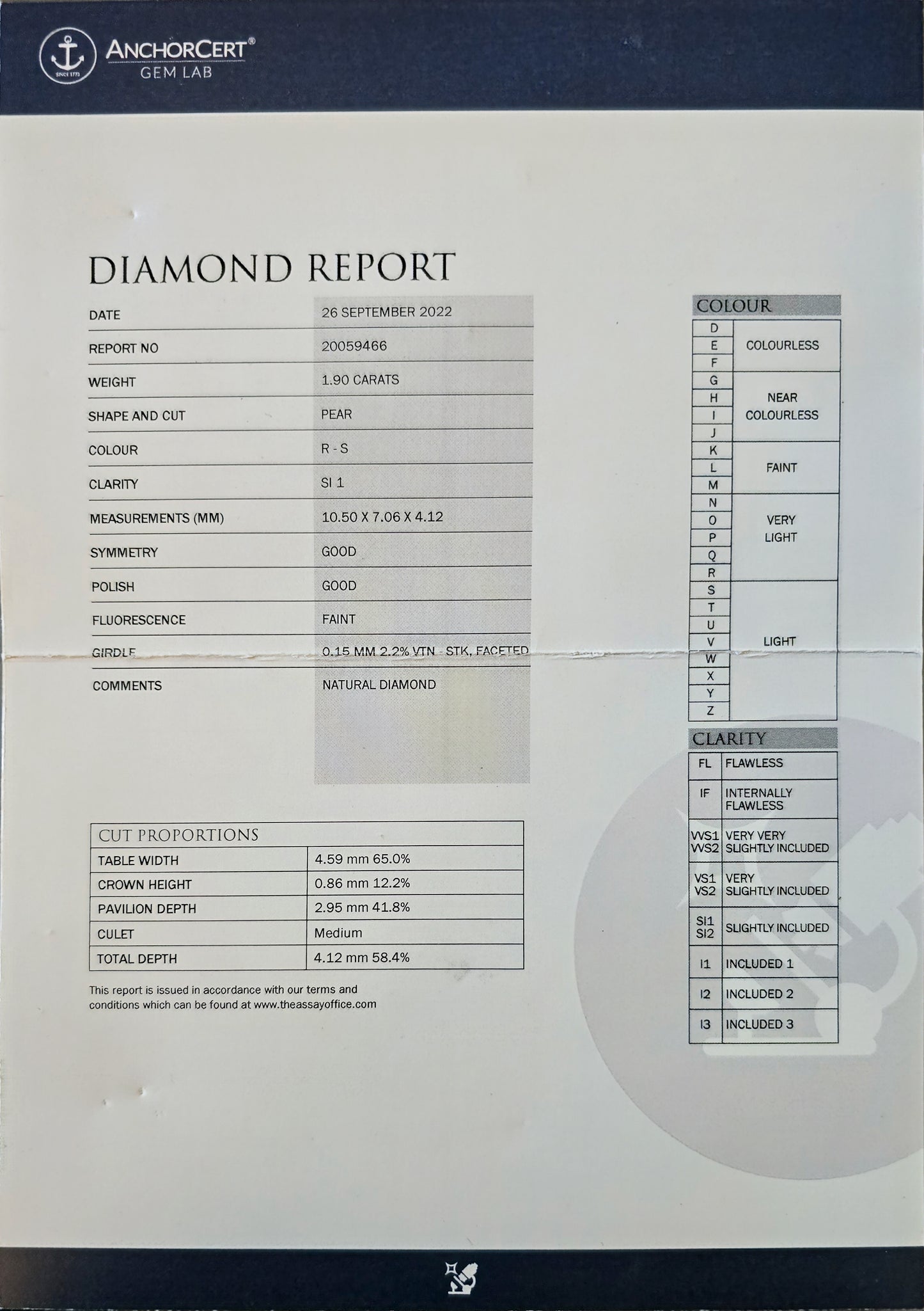 Certified 1.90ct Pear Yellow Diamond Solitaire Engagement Ring