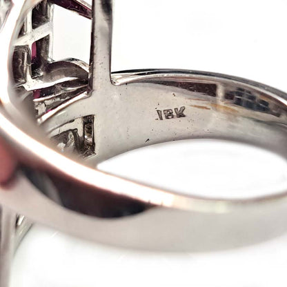 Oscar Heyman Ruby Sapphire Diamond Cocktail Statement Ring