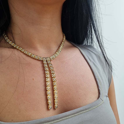 Italian Chimento 10cts Diamond Set 18ct Yellow Gold Necklace