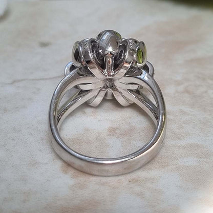 Contemporary 1ct Diamond Flower Cluster Dress Ring
