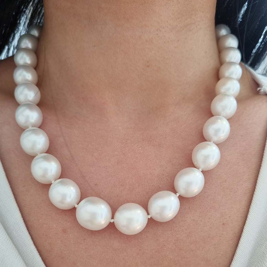 South Sea Pearl Necklace with Diamond Clasp