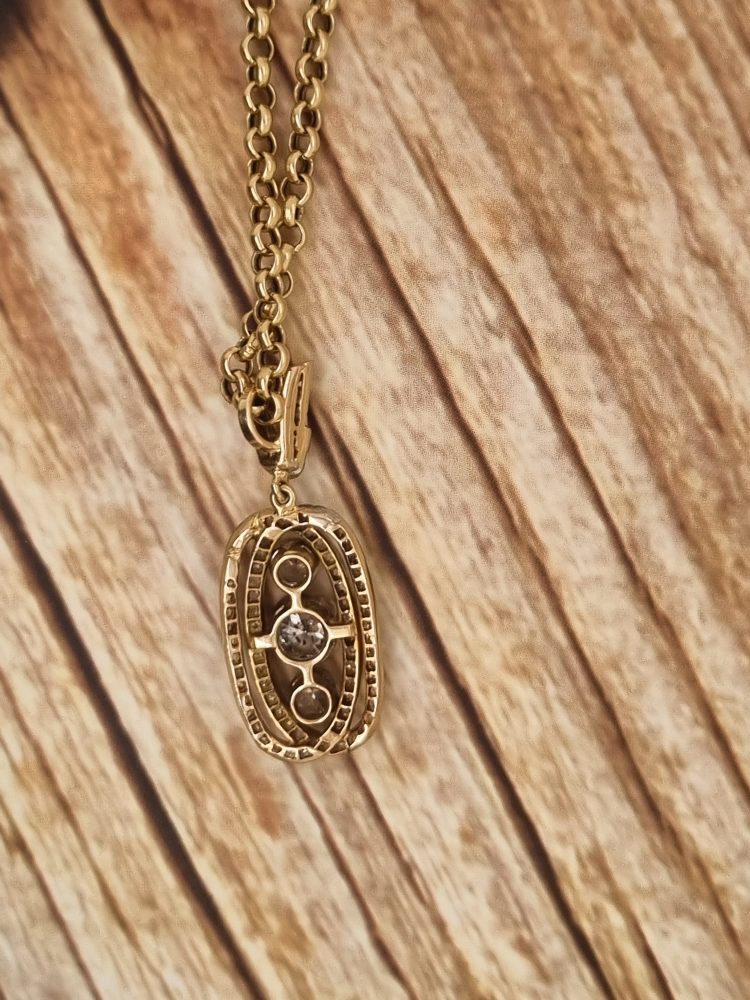 Antique Edwardian Diamond Plaque Pendant