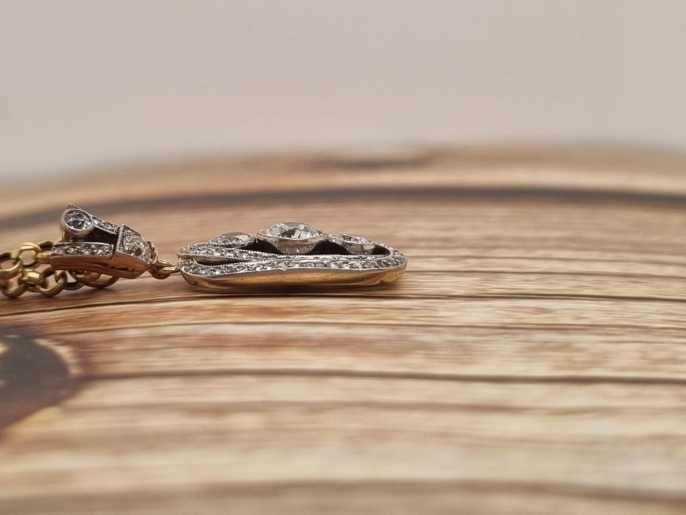 Antique Edwardian Diamond Plaque Pendant