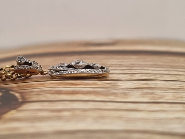 Antique Edwardian Diamond Plaque Pendant