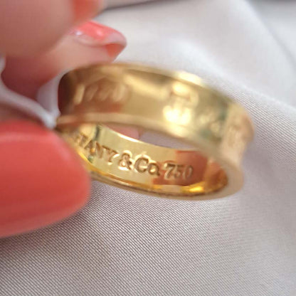 Vintage Tiffany and Co 1837 Collection 18ct Yellow Gold Band Ring