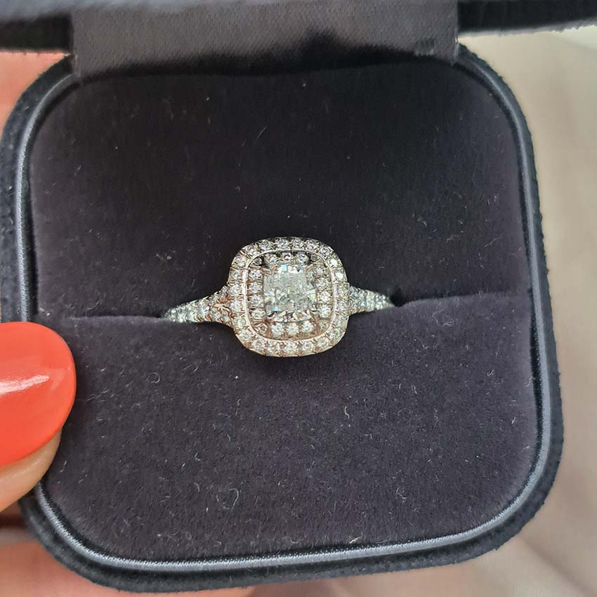 Tiffany and Co Soleste Diamond Cluster Engagement Ring