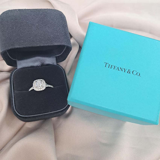 Tiffany and Co Soleste Diamond Cluster Engagement Ring