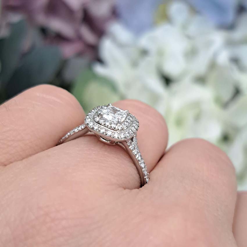 Tiffany and Co Soleste Diamond Cluster Engagement Ring