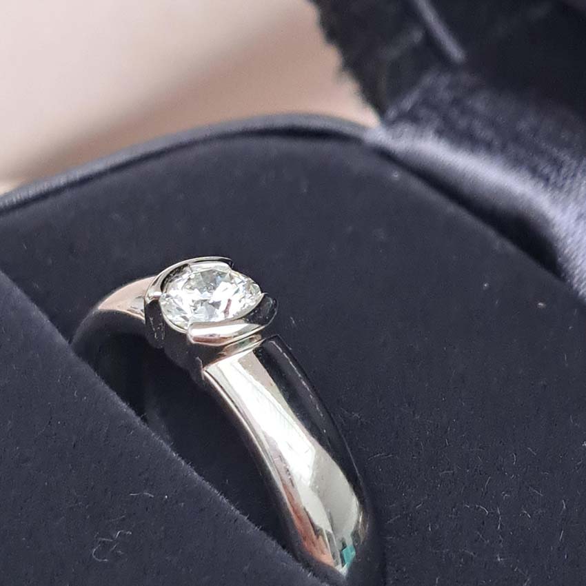 Tiffany and Co Etoile Diamond Solitaire Engagement Ring