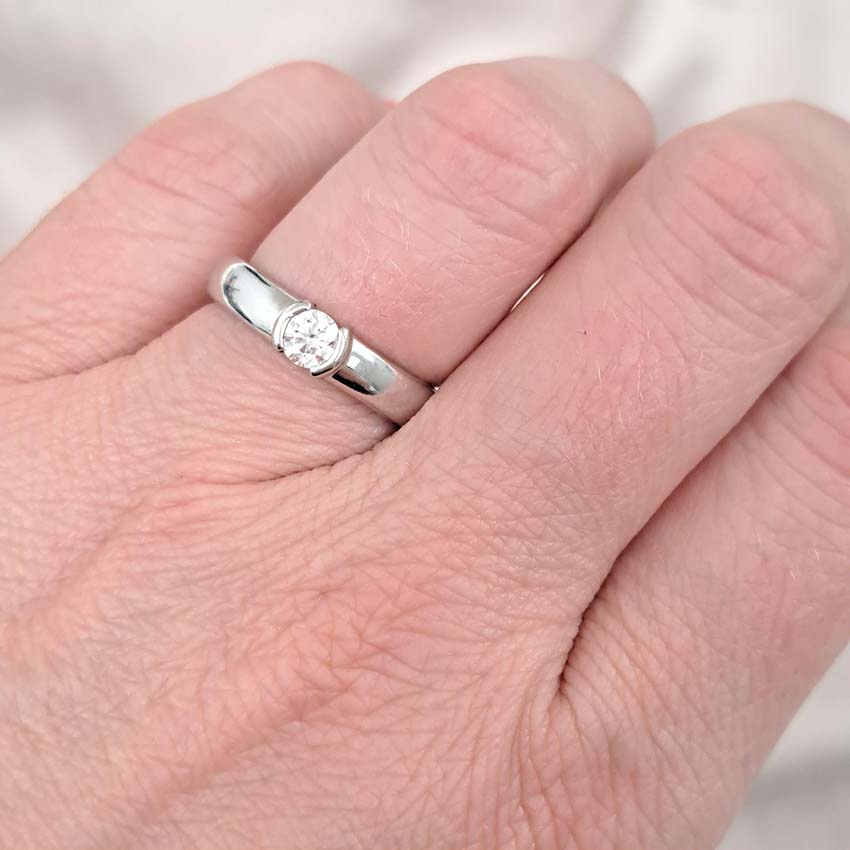 Tiffany and Co Etoile Diamond Solitaire Engagement Ring