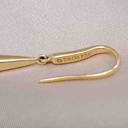 Tiffany and Co Yellow Gold Feather Earrings