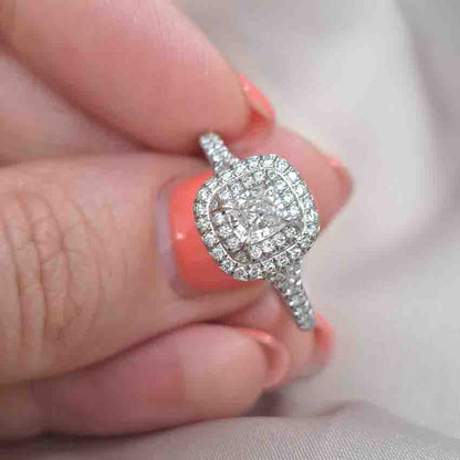 Tiffany and Co Soleste Diamond Cluster Engagement Ring