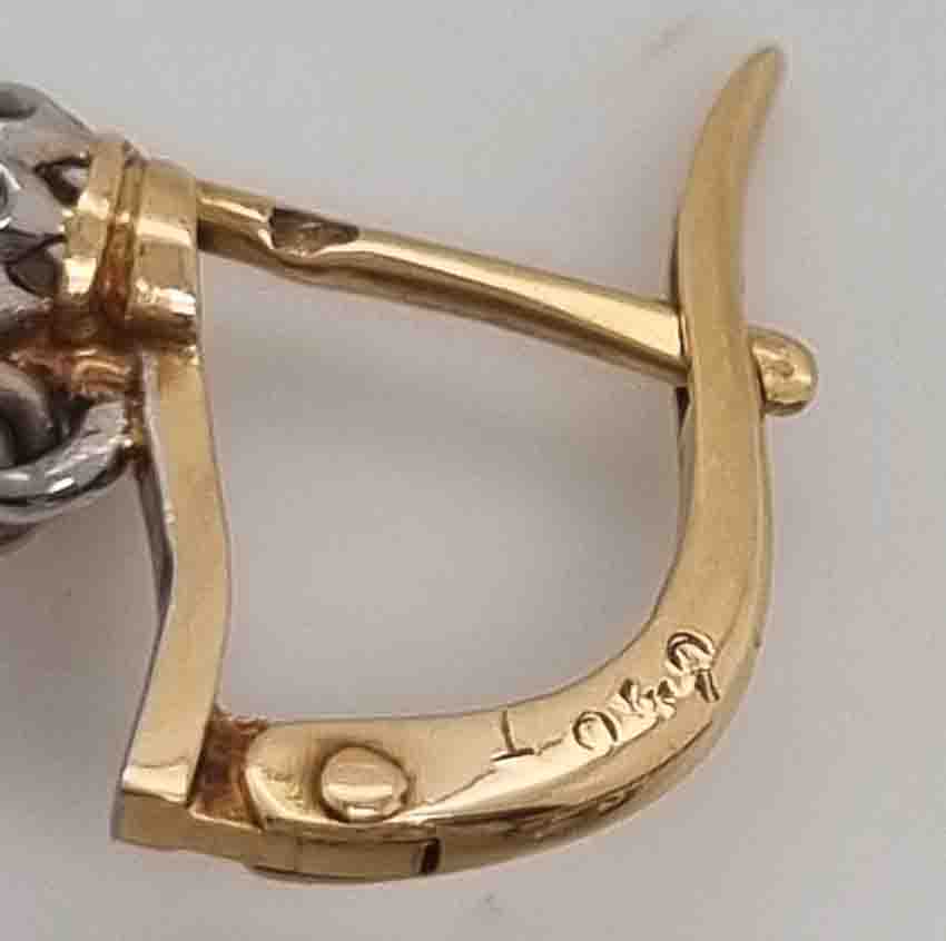 Antique French 2ct Old Cut Diamond Cluster Drop Earrings