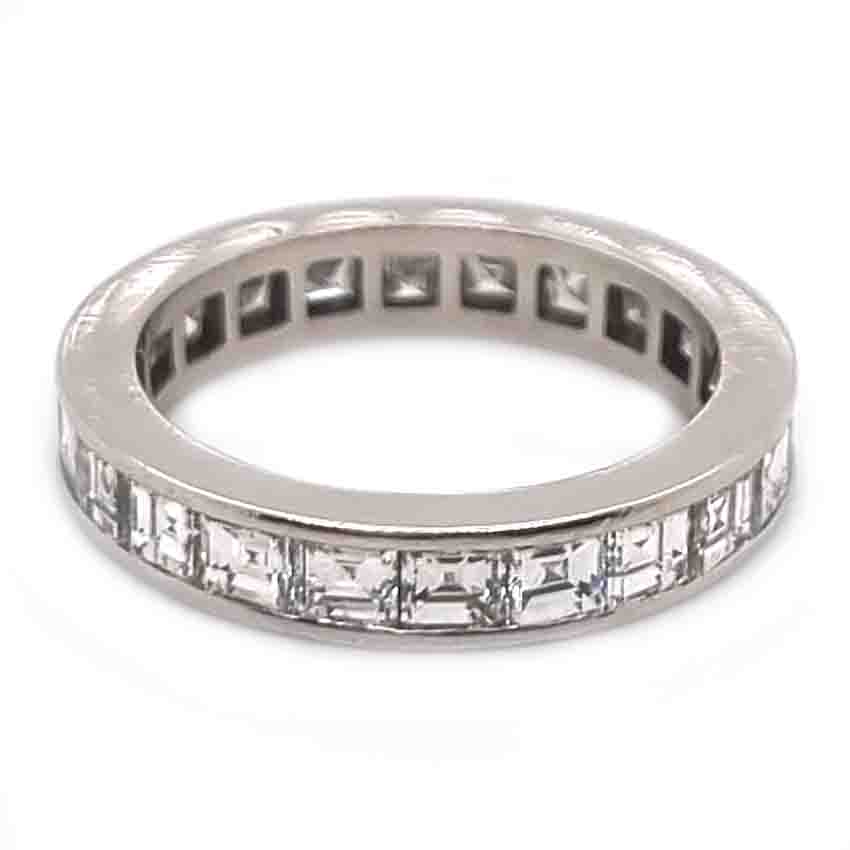 2.20ct Square Cut Diamond Full Eternity Band Ring