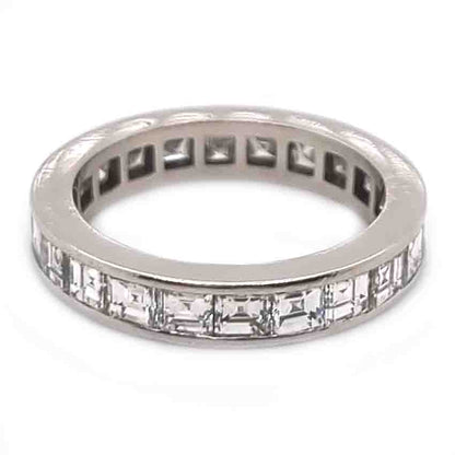 2.20ct Square Cut Diamond Full Eternity Band Ring