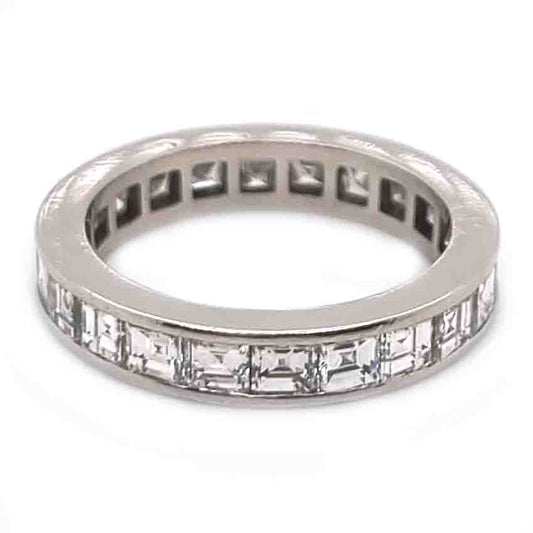 2.20ct Square Cut Diamond Full Eternity Band Ring