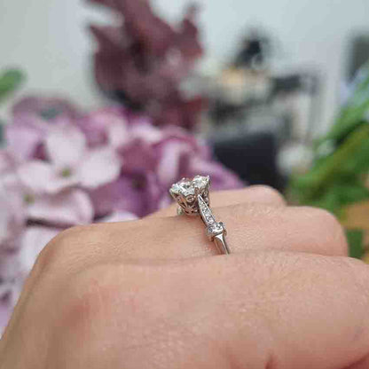 Art Deco 1.10ct Old European Cut Diamond Solitaire Engagement Ring