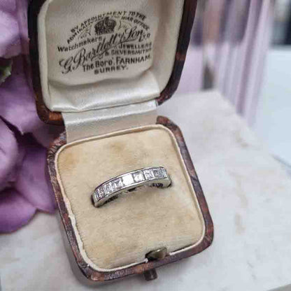 2.20ct Square Cut Diamond Full Eternity Band Ring