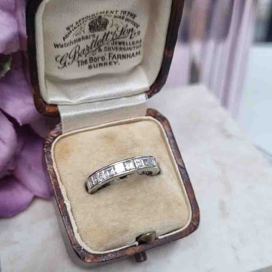 2.20ct Square Cut Diamond Full Eternity Band Ring