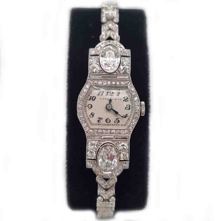 Antique Art Deco Tiffany and Co Diamond Cocktail Watch
